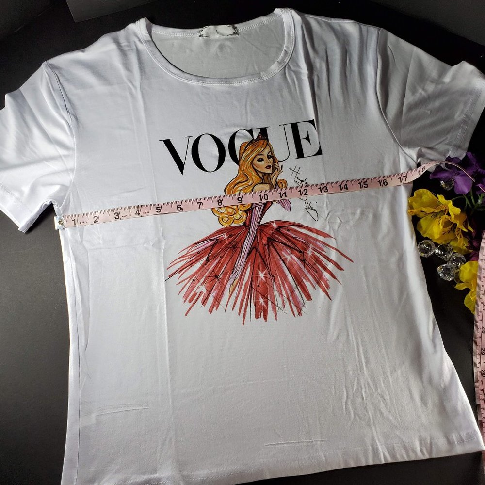 Vogue Disney Princess Aurora White T-Shirt - Picture 5 of 11